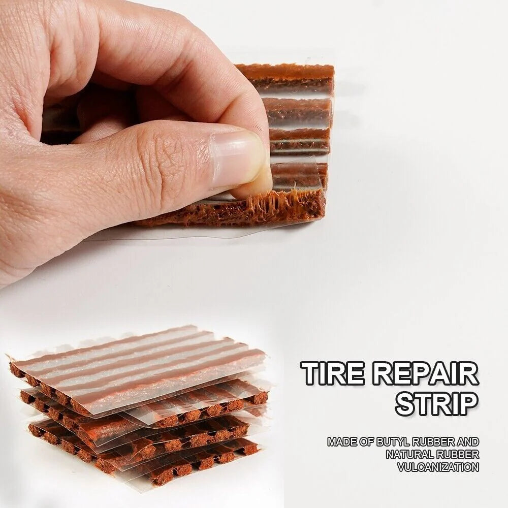 68-Piece Tire Repair Kit for Cars, Trucks, and Motorcycles - Home Use Plug and Patch Solutions
