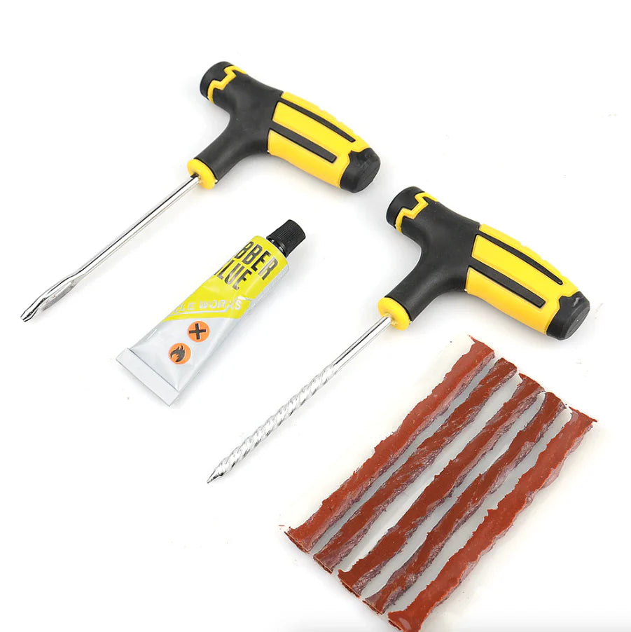68-Piece Tire Repair Kit for Cars, Trucks, and Motorcycles - Home Use Plug and Patch Solutions