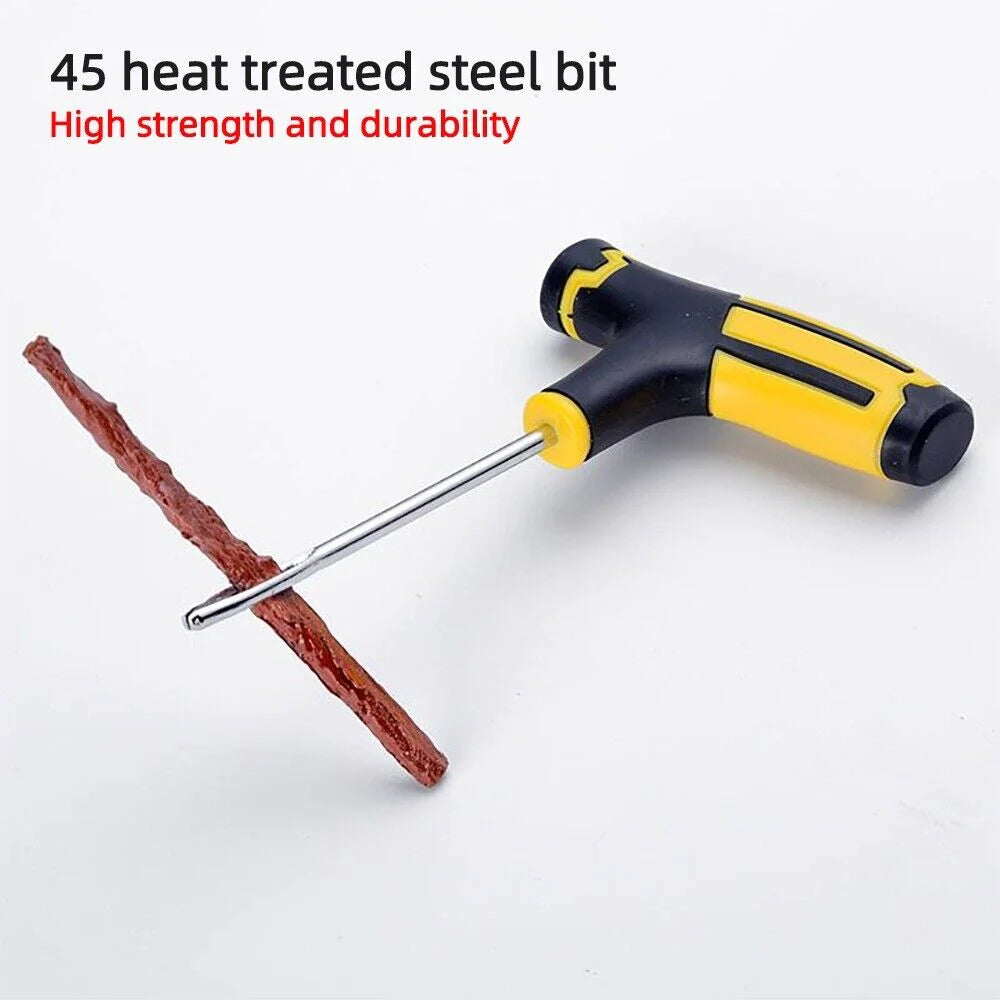 68-Piece Tire Repair Kit for Cars, Trucks, and Motorcycles - Home Use Plug and Patch Solutions