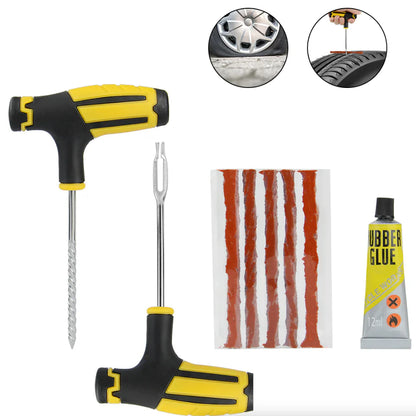68-Piece Tire Repair Kit for Cars, Trucks, and Motorcycles - Home Use Plug and Patch Solutions