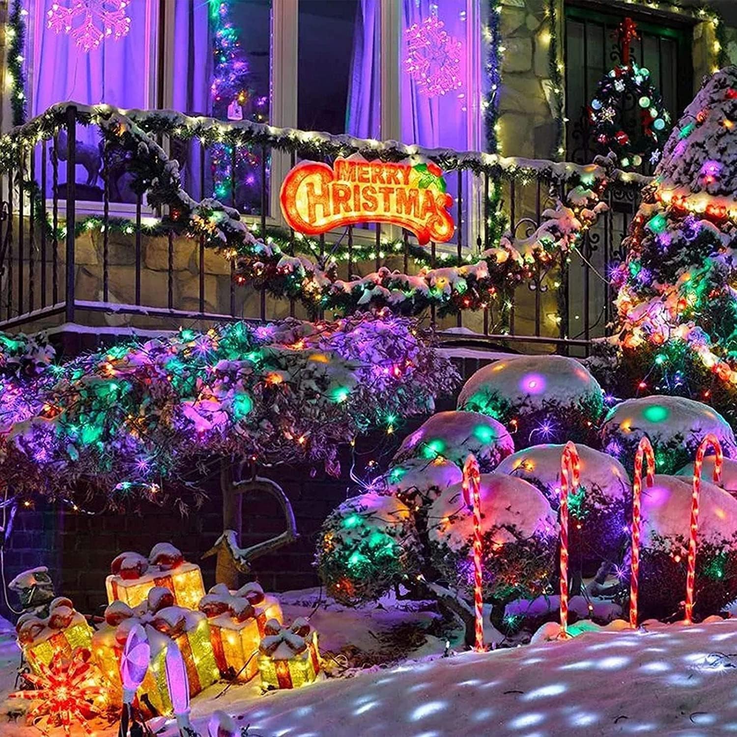 500 Waterproof LED Christmas Lights - Multicolor Twinkle Fairy String Lights with 8 Modes for Indoor & Outdoor Holiday Decor, Perfect for Trees, Weddings, and Parties