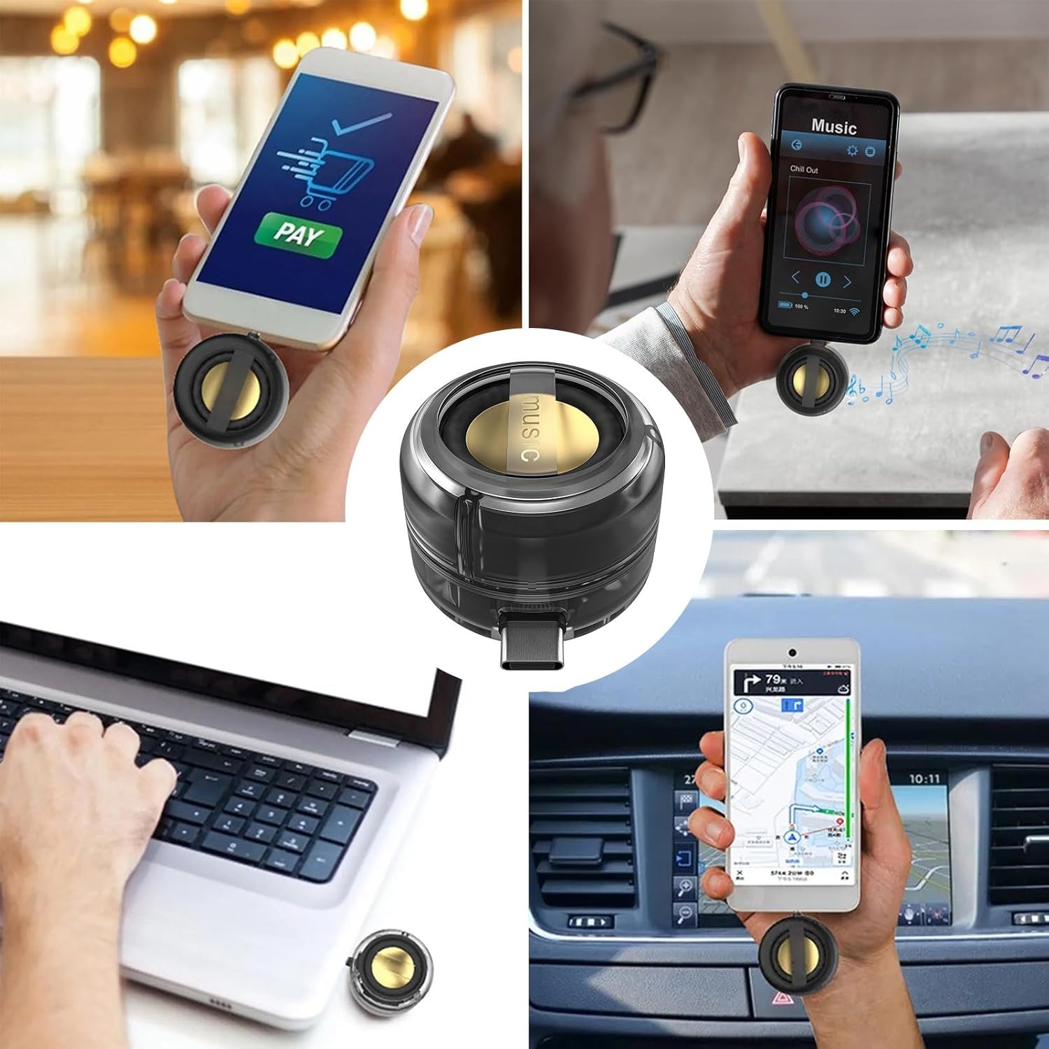 Experience Powerful Sound Anywhere with the Mini Portable 3W Speaker Amplifier - Perfect for Smartphones, Tablets, and More!