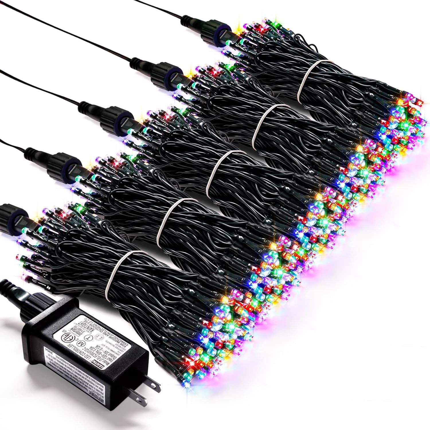 500 Waterproof LED Christmas Lights - Multicolor Twinkle Fairy String Lights with 8 Modes for Indoor & Outdoor Holiday Decor, Perfect for Trees, Weddings, and Parties