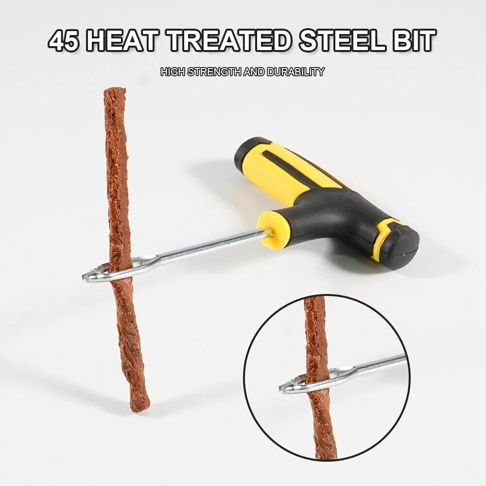 68-Piece Tire Repair Kit for Cars, Trucks, and Motorcycles - Home Use Plug and Patch Solutions