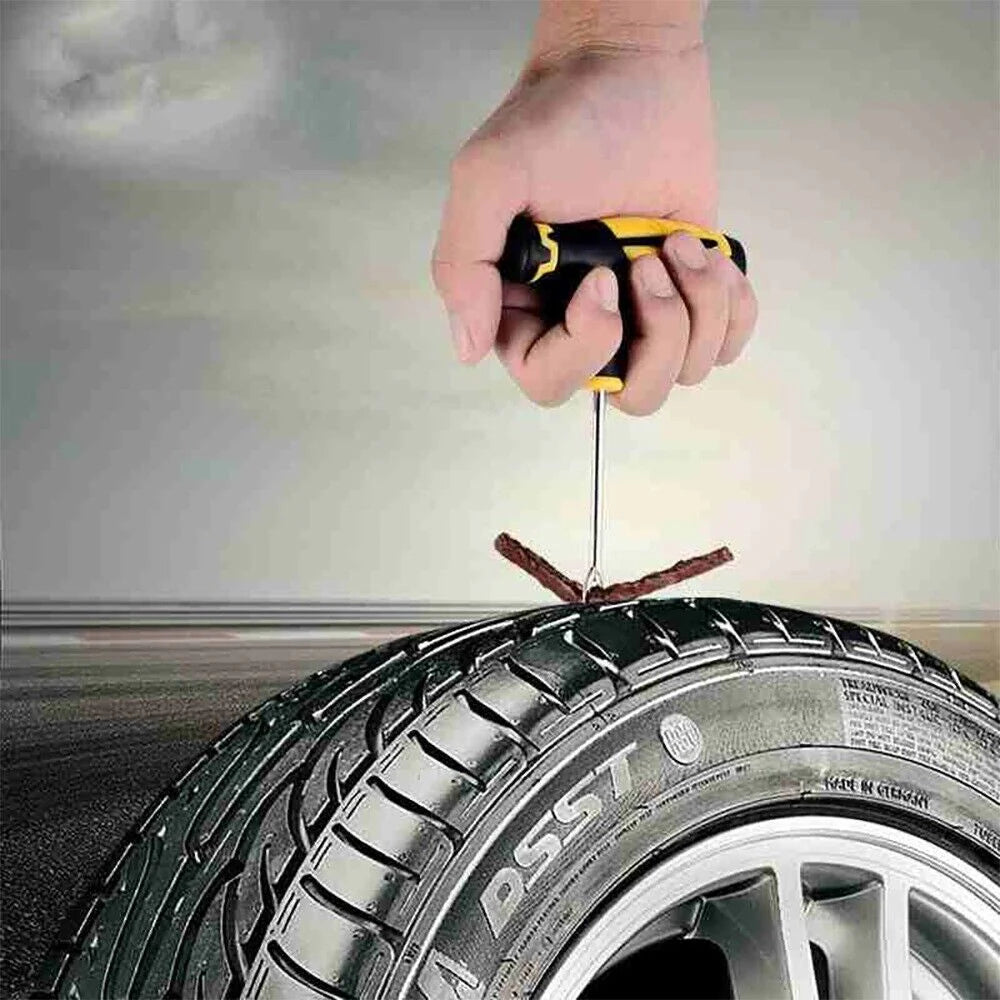 68-Piece Tire Repair Kit for Cars, Trucks, and Motorcycles - Home Use Plug and Patch Solutions