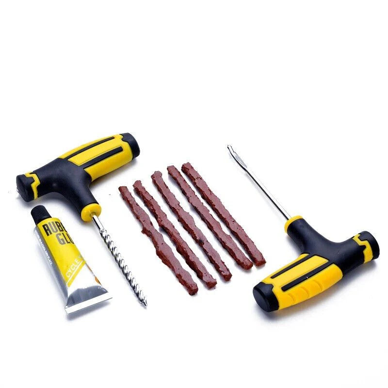 68-Piece Tire Repair Kit for Cars, Trucks, and Motorcycles - Home Use Plug and Patch Solutions