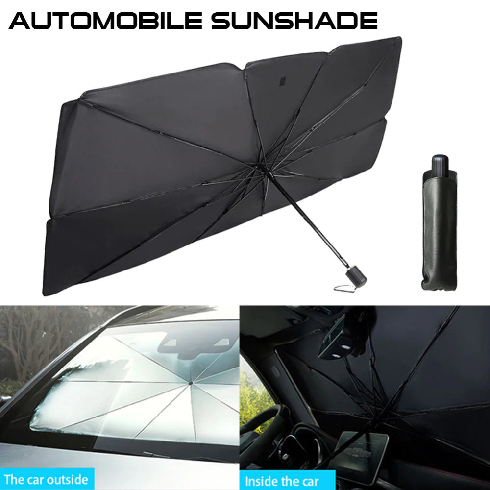 51-Inch Foldable Car Windshield Sun Shade Umbrella Visor Cover