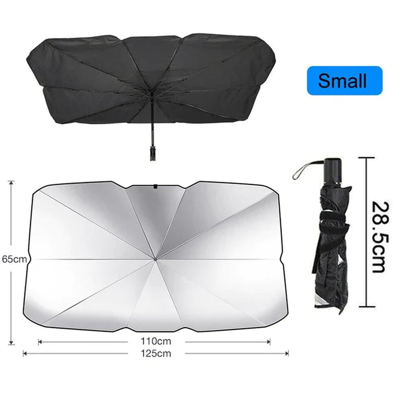 51-Inch Foldable Car Windshield Sun Shade Umbrella Visor Cover